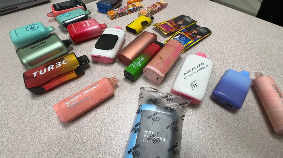 Vapes collected at a Junior High School