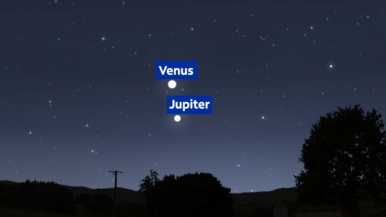 The Full Worm Moon joins Venus and Jupiter in the night sky