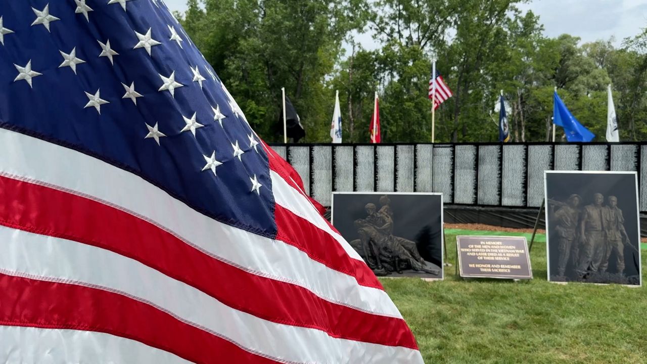 The Vietnam Traveling Memorial Wall in Lenox, MA. (Spectrum News 1/Dan Reidy)
