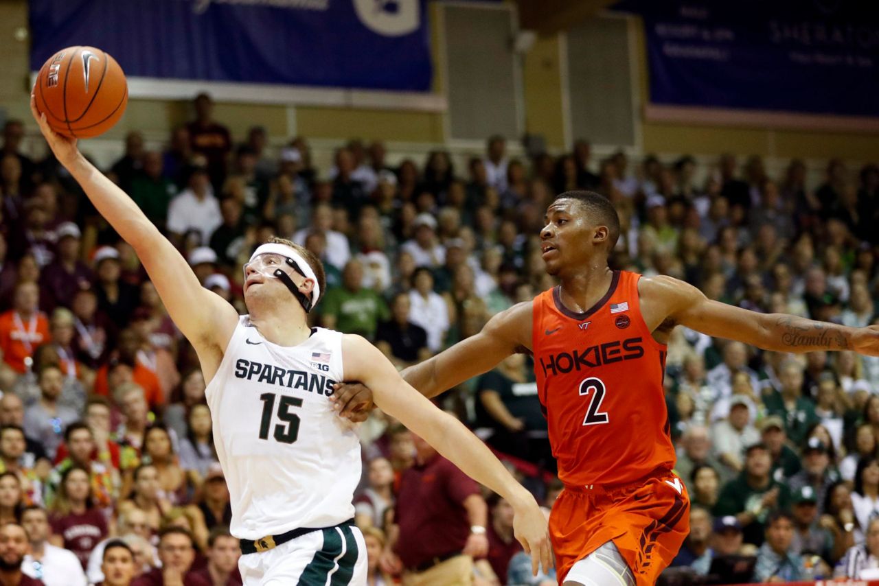 Virginia Tech Knocks Off No 3 Michigan State 71 66 In Maui