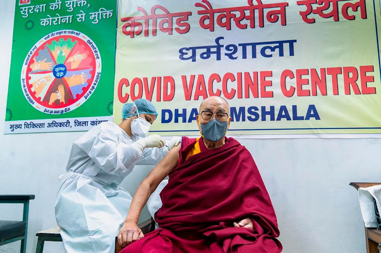 Dalai Lama gets coronavirus vaccine