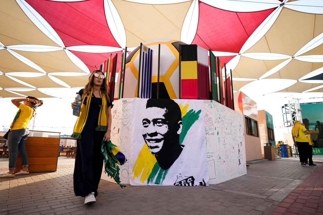 Image of Pelé shines bright for Brazilian fans at World Cup