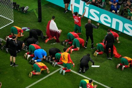 Palestinian flag waved on pitch as Morocco celebrates historic