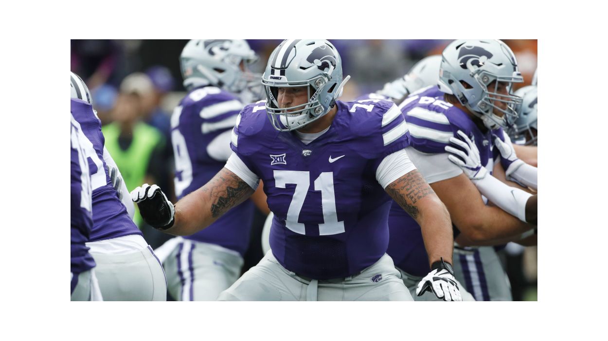 Sophomore center Dalton Risner ready for leadership role on Kansas