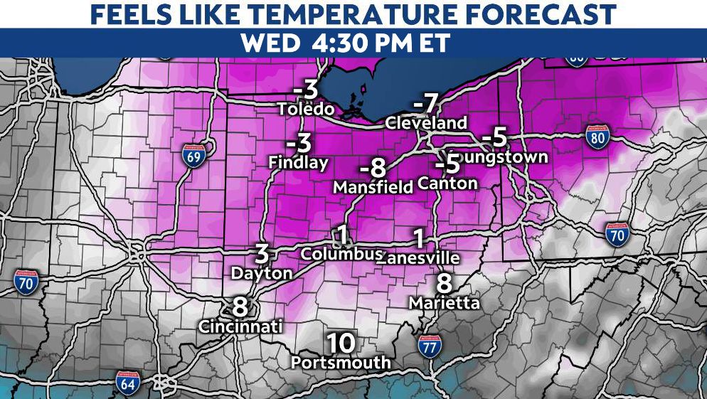 Extreme Cold Warning for northern Ohio