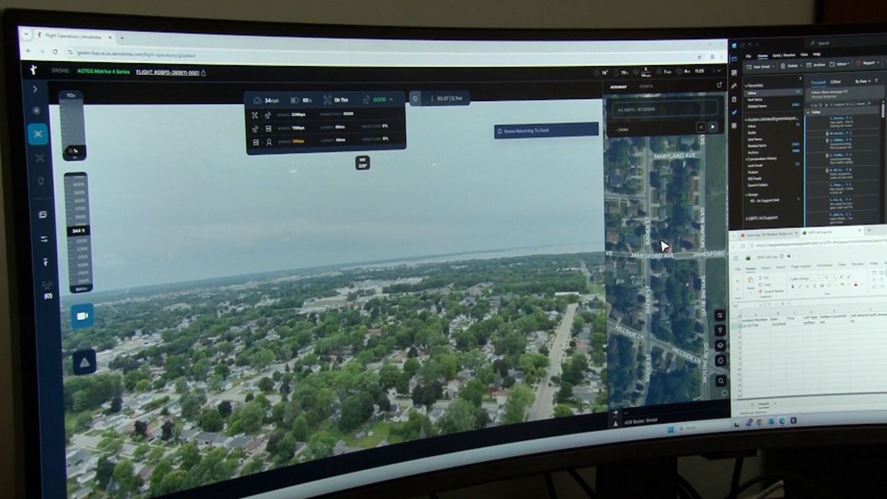 'It's almost always police and fire going to the same incident': Green Bay's dual drone first responder program deployment