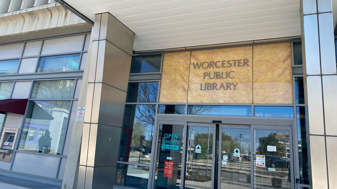The Worcester Public Library main branch is one of three locations serving as cooling centers Thursday and Friday. (Spectrum News 1 file photo)