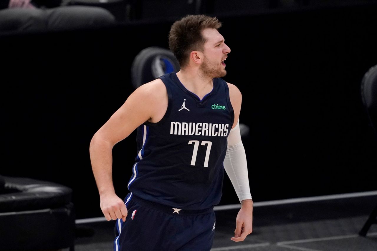 Luka Doncic tears his Dallas Mavericks jersey in frustration