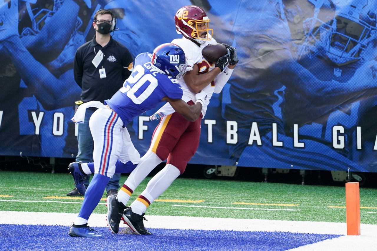 Giants and Judge finally win, beat Washington on fumble TD