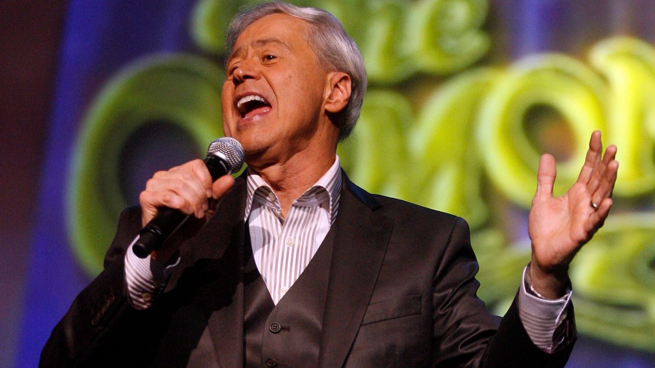 Wayne Osmond performs during a taping of the Osmonds 50th anniversary show at the Orlean's casino in Las Vegas on Tuesday, Aug. 14, 2007. (AP Photo/Isaac Brekken, File)