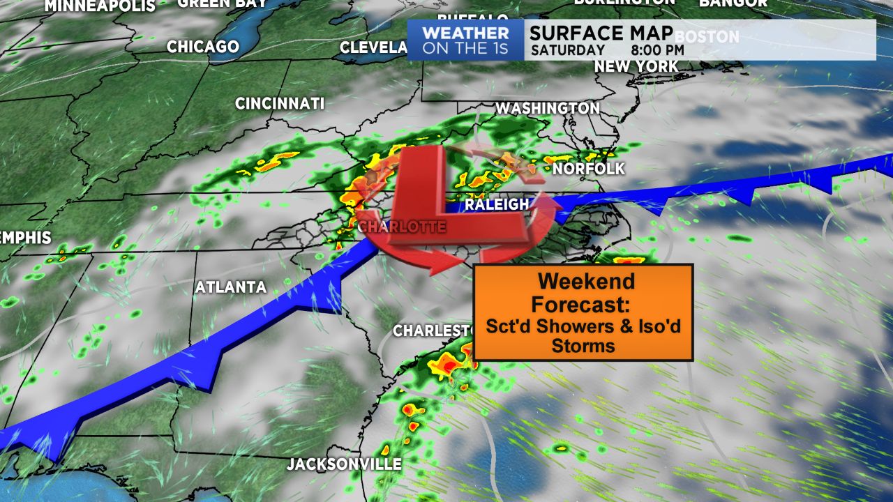 Weak weekend cold front approaching