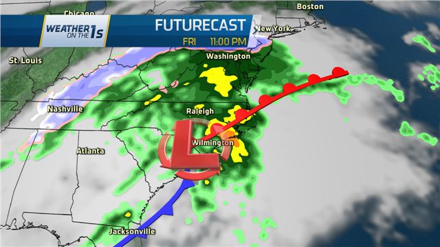 Coastal Storm Makes for a Rainy Friday Afternoon and Night