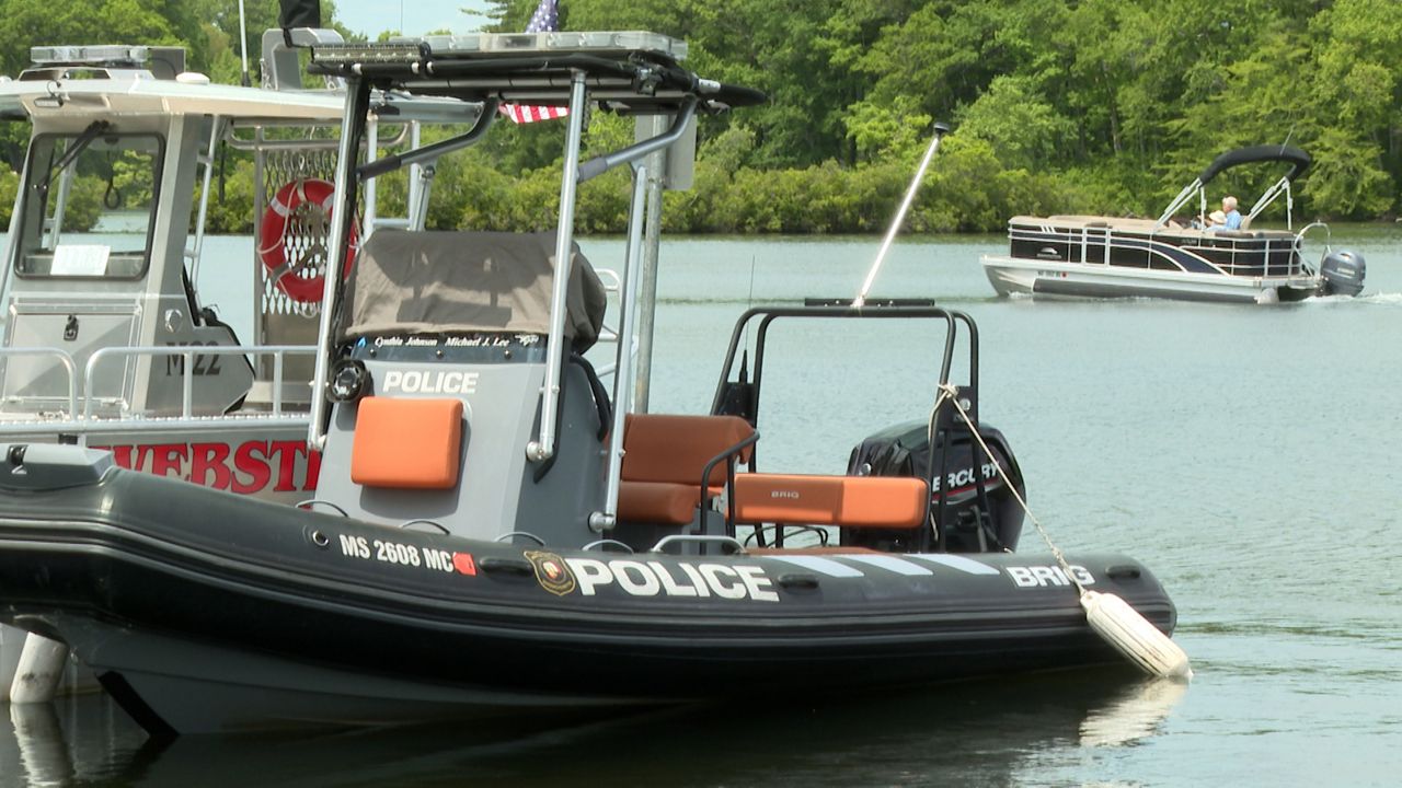 Webster Police boat. (Spectrum News 1/Dan Reidy)