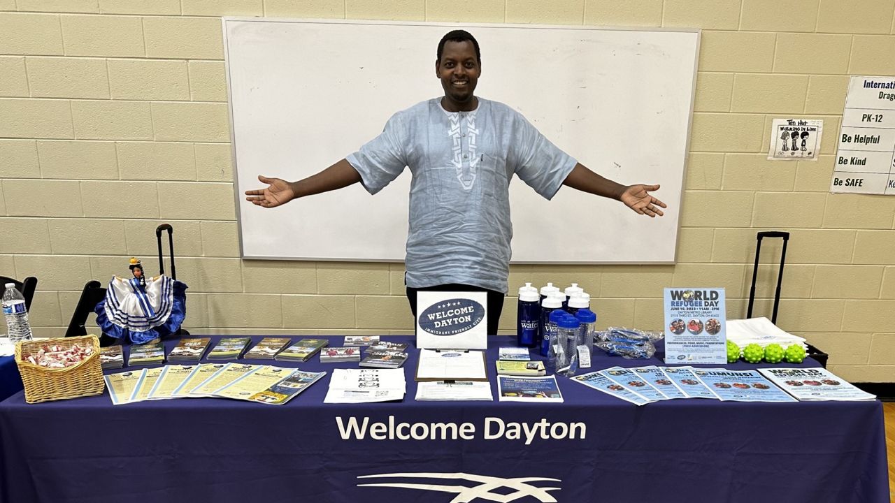 Desire Ntwayingabo attends a Welcome Dayton event. The organization helps greet immigrants and refugees when they arrive in the Gem City. (Photo courtesy of Welcome Dayton)