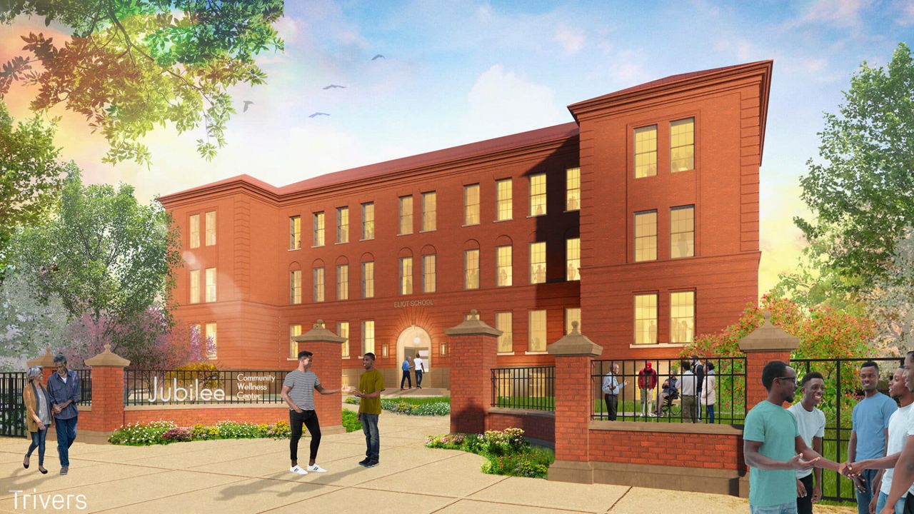 Pictured is a rendering of the Jubilee Community Wellness Center planned for north St. Louis that help with those with addiction, mental illness and homelessness. (Photo courtesy of Trivers)