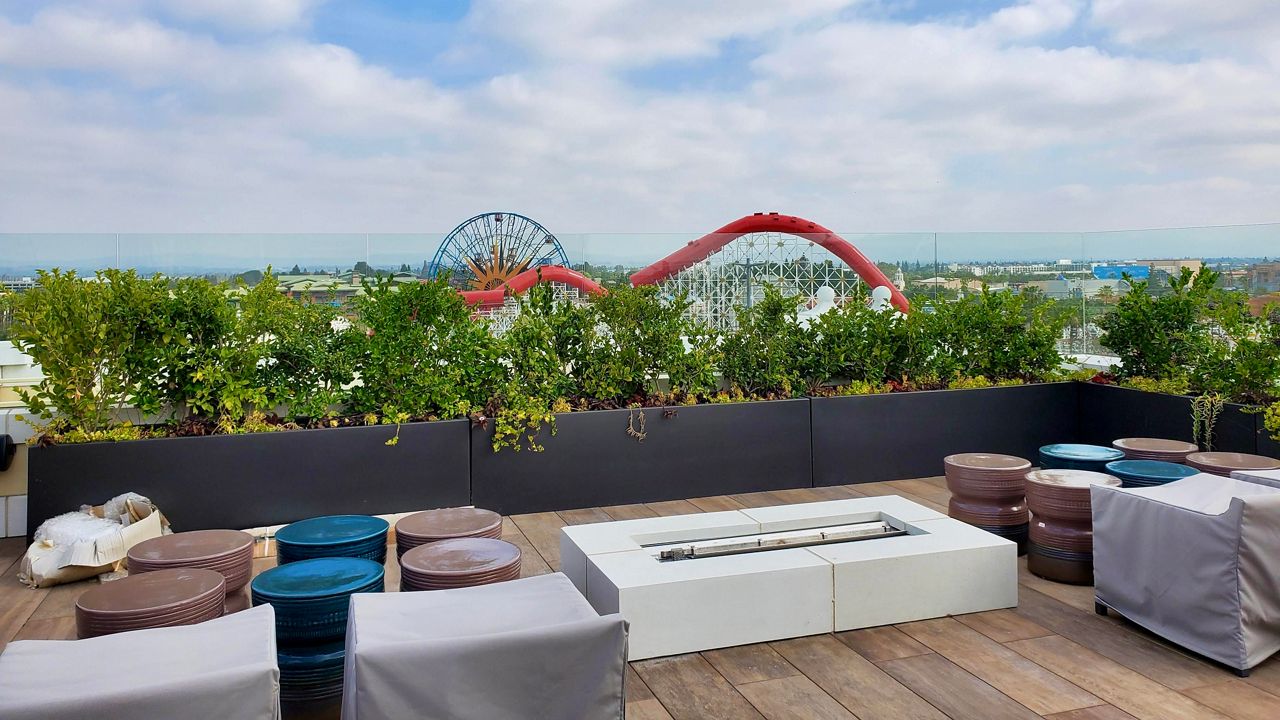 A view of Disney California Adventure from the Westin Anaheim hotel in Anaheim. (Spectrum News/Joseph Pimentel)