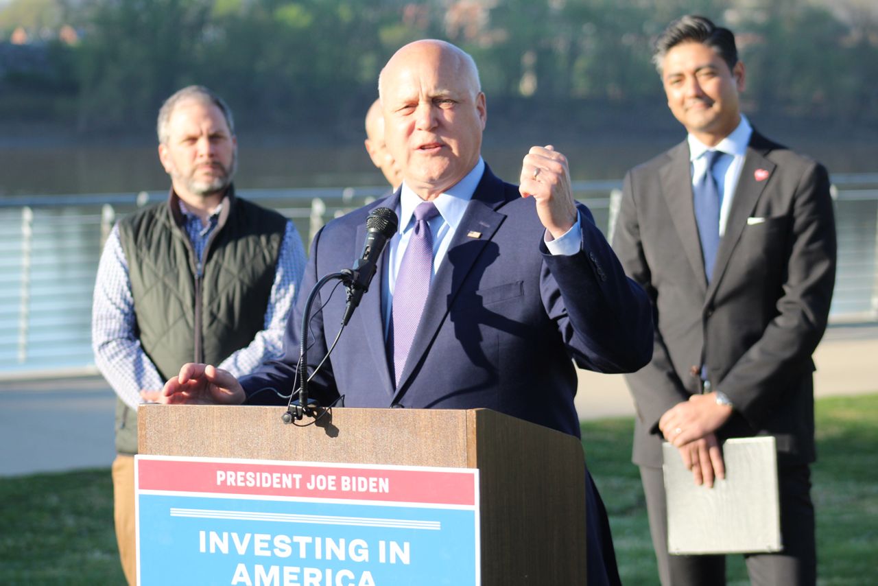 Senior adviser Mitch Landrieu is one of the White House officials touring the country as part of the "Investing in America" tour. (Spectrum News 1/Casey Weldon)