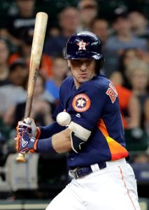 Houston Astros All-Stars Justin Verlander (35), George Springer (4), Alex  Bregman (2), Jose Altuve (27) and manager AJ Hinch pose before a baseball  game against the Oakland Athletics Thursday, July 12, 2018