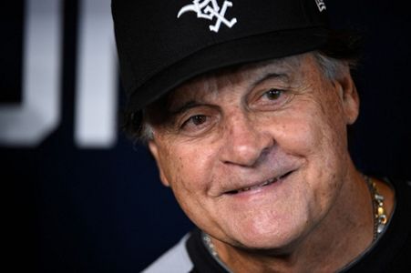 Chicago White Sox manager Tony La Russa looks at players in the dugout  before the team's baseball game against the Baltimore Orioles in Chicago,  Friday, June 24, 2022. (AP Photo/Nam Y. Huh