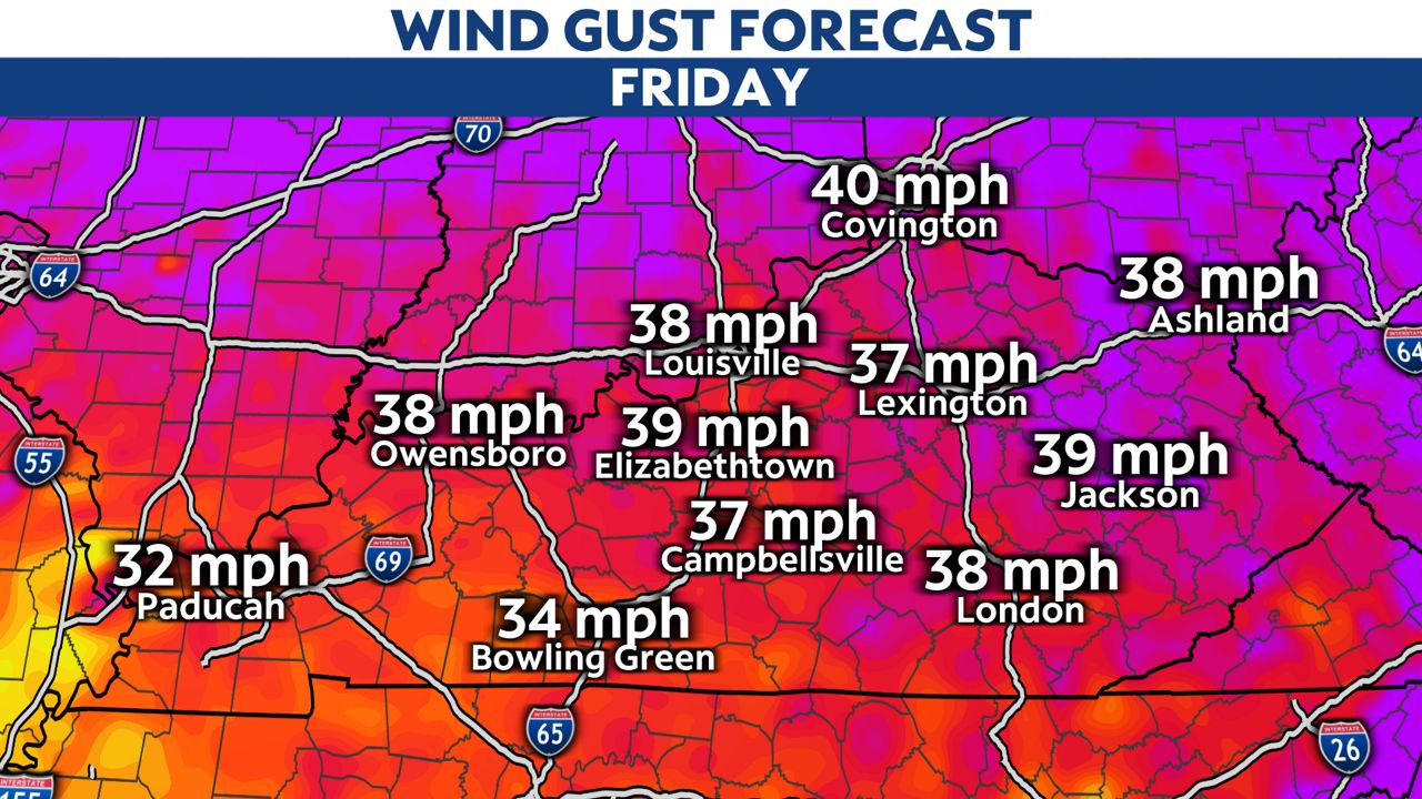 Bitter cold and strong winds move into Kentucky