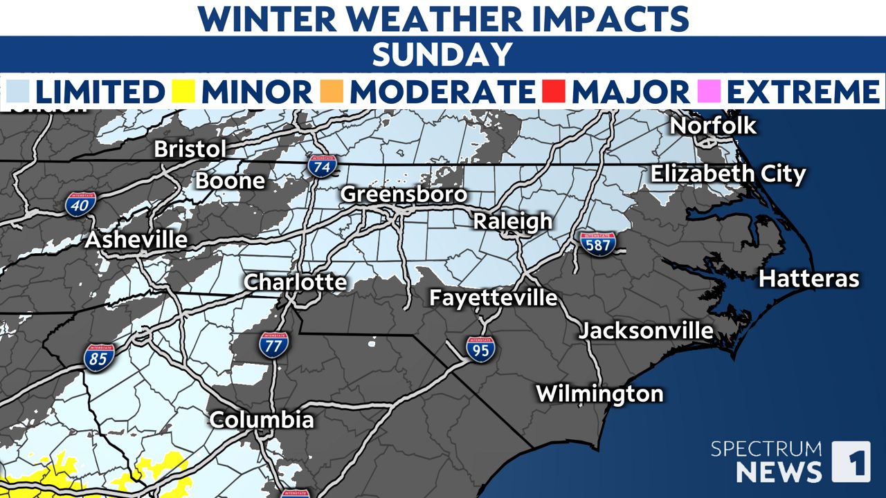 North Carolina weekend winter weather update