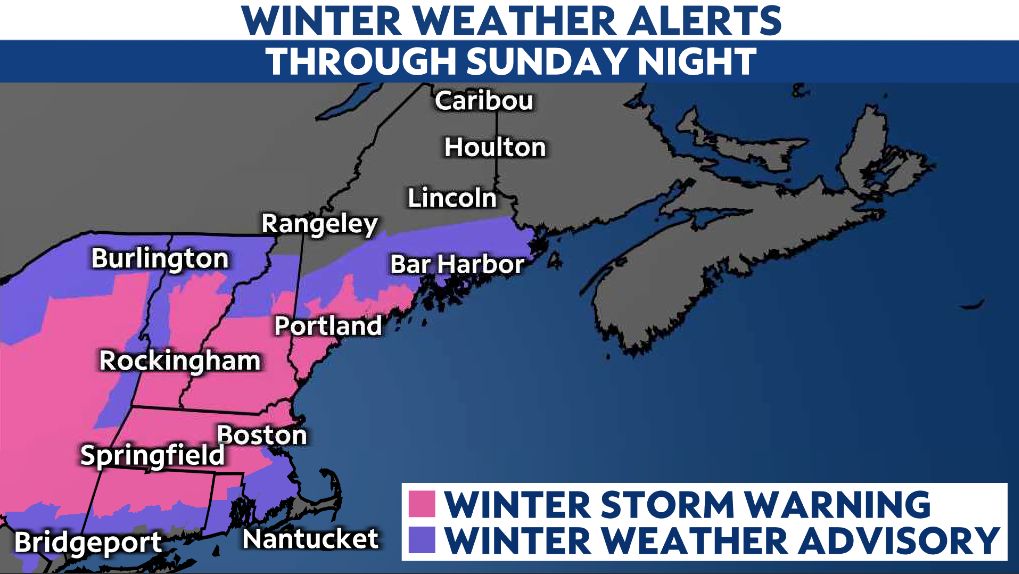 Winter storm in New England this weekend