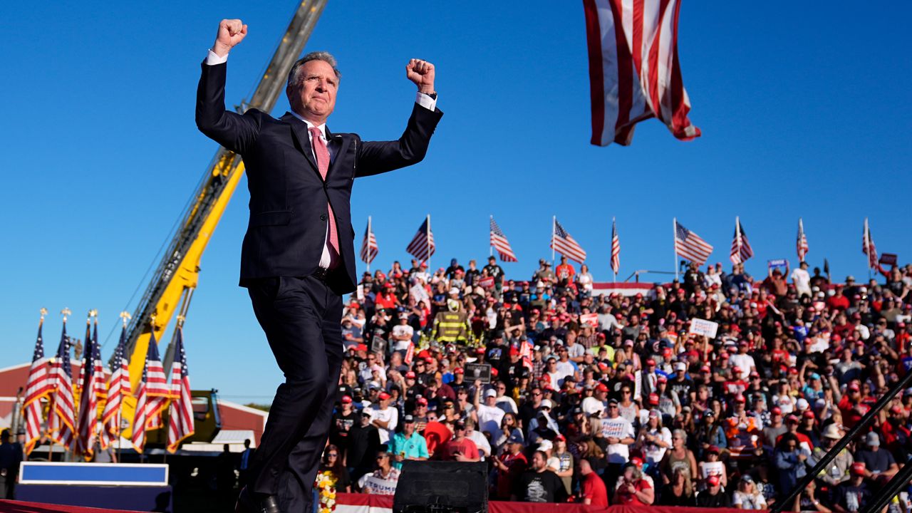 Steve Witkoff arrives at a campaign rally for Republican presidential nominee former President Donald Trump at the Butler Farm Show, Saturday, Oct. 5, 2024, in Butler, Pa. (AP Photo/Evan Vucci)