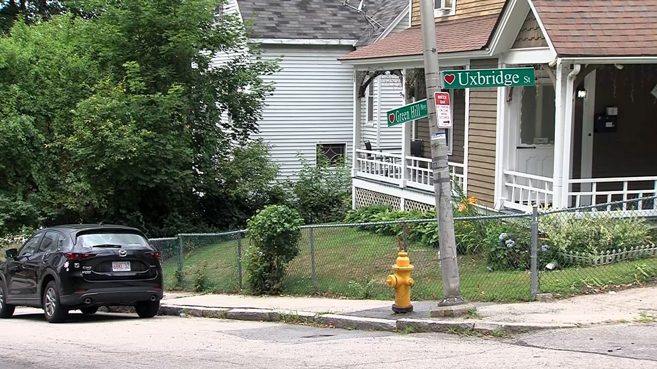 Corner of Green Hill Parkway and Uxbridge Street in Worcester, MA