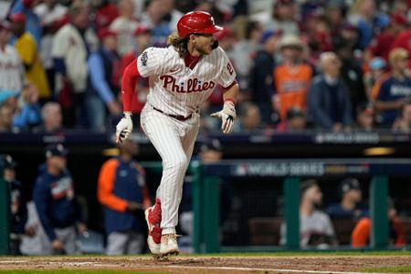 Bryce Harper Wears Phillie Phanatic Headband Under Helmet In