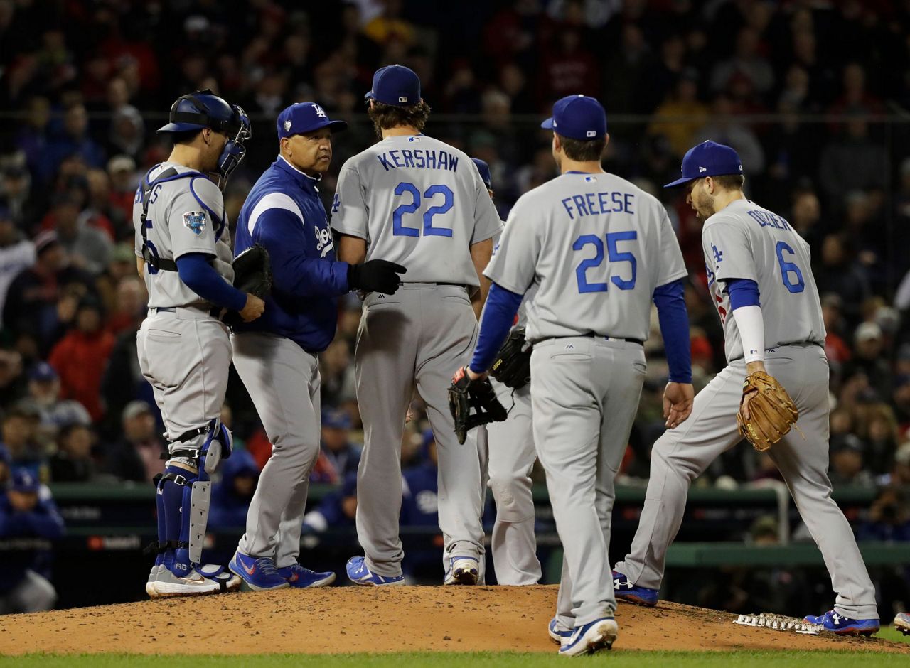 World Series at bat Red Sox's Sale vs Dodgers' Kershaw