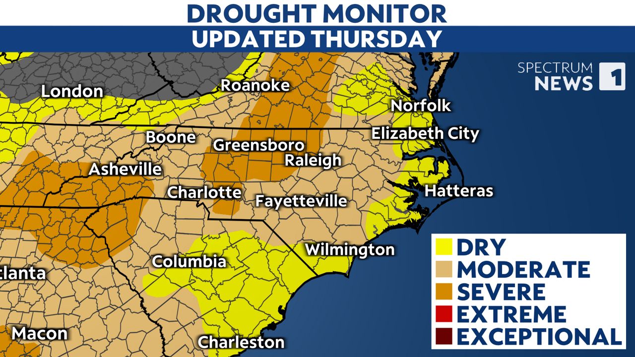 Drought conditions continue to expand across North Carolina