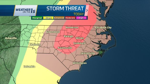 Severe Weather Moves Across The Carolinas