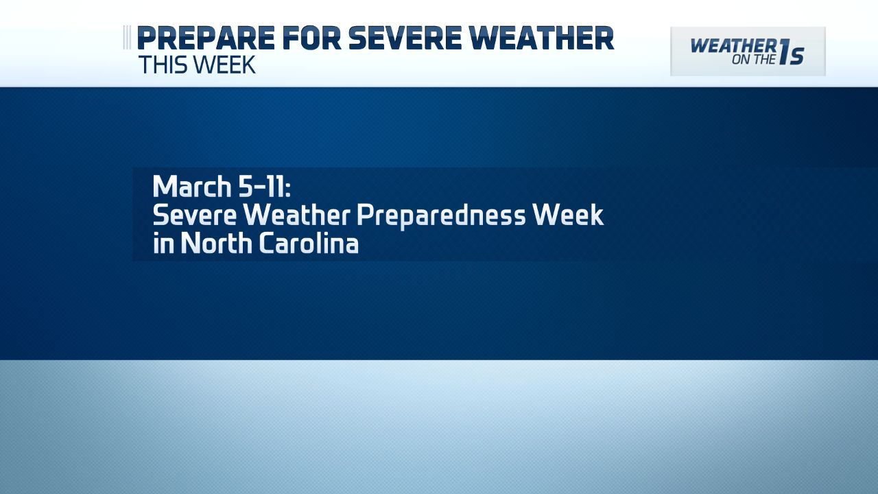 Severe Weather Preparedness Week Starts in North Carolina