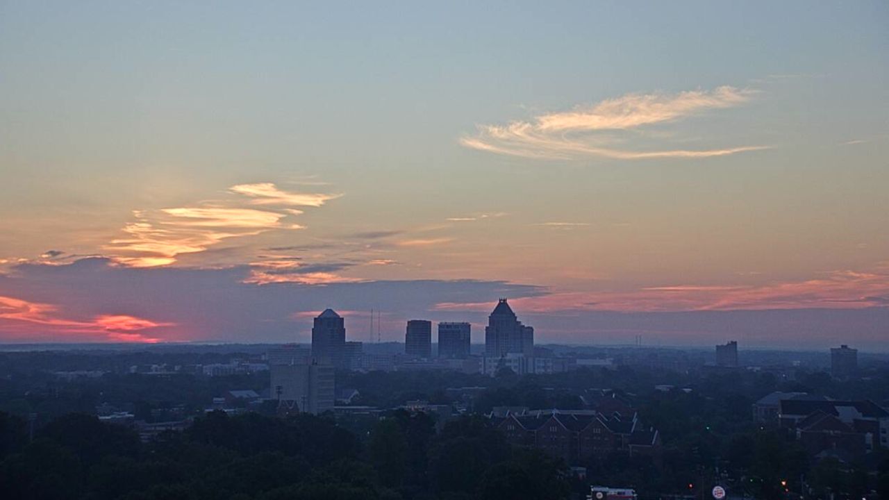Thursday's sunrise over Greensboro