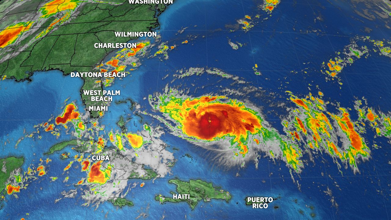 Satellite image of Hurricane Dorian