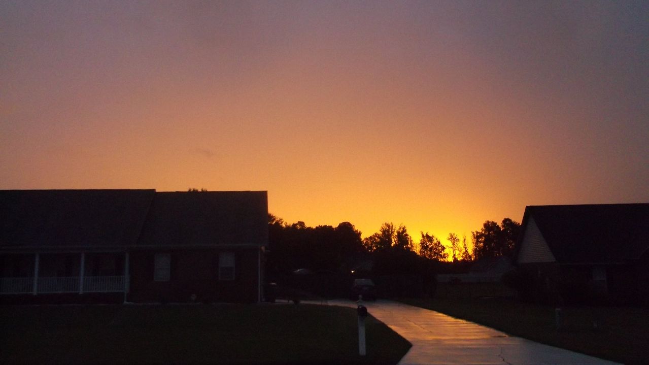 A recent sunrise from Raeford.  Photo by Jamie Wyatt.