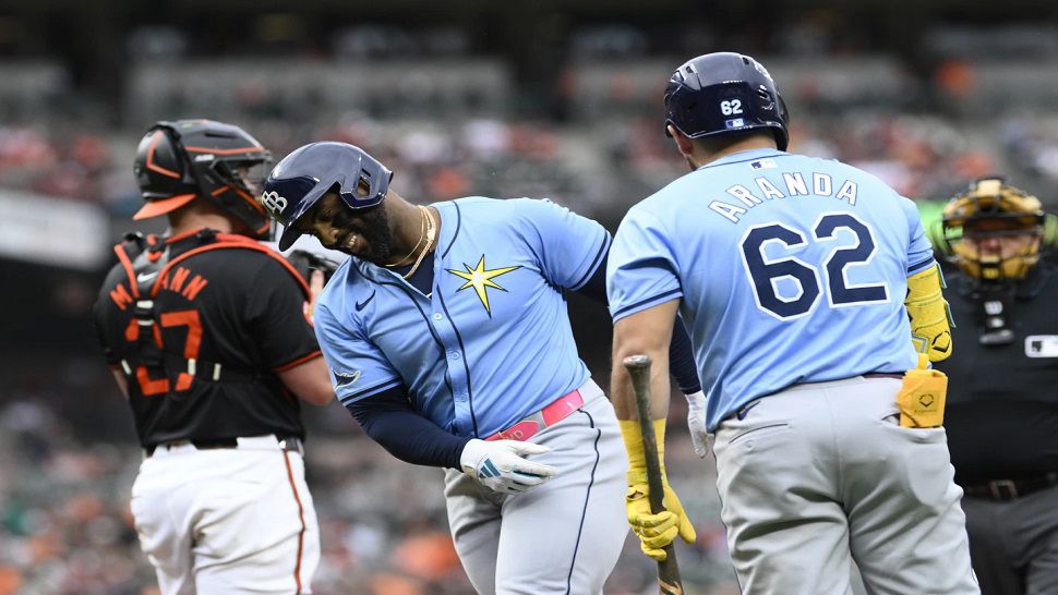 Tampa Bay designated hitter Yandy Diaz had three hits, including a solo home run, against Baltimore on Saturday.