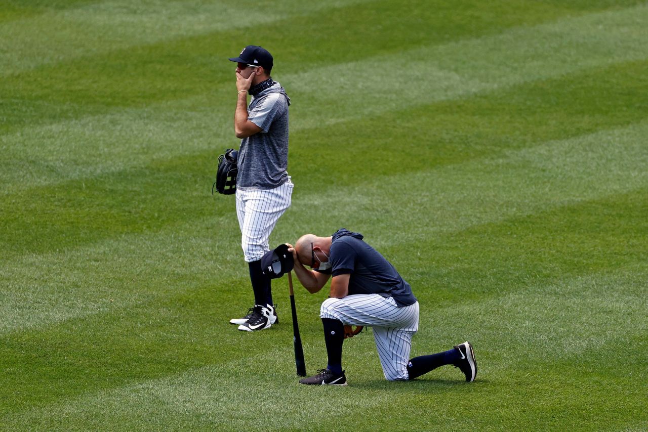 Yankees pitcher Tanaka hit in head by Stanton line drive