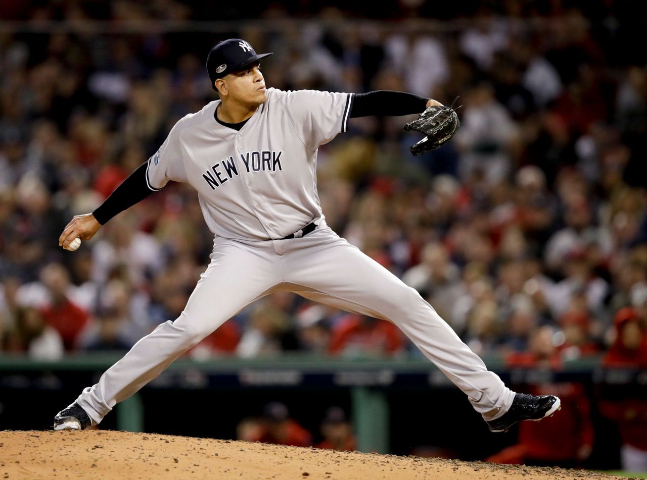 Dellin Betances trains, gives back in D.R.