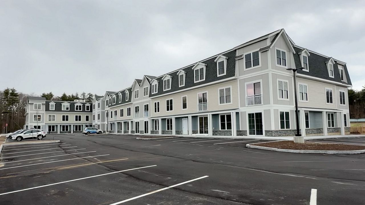 Yorktowne Crossing, located on Hannaford Drive between Hannaford Supermarket and the York Police Station in York, is being marketed as “workforce housing." (Spectrum News/Sean Murphy)