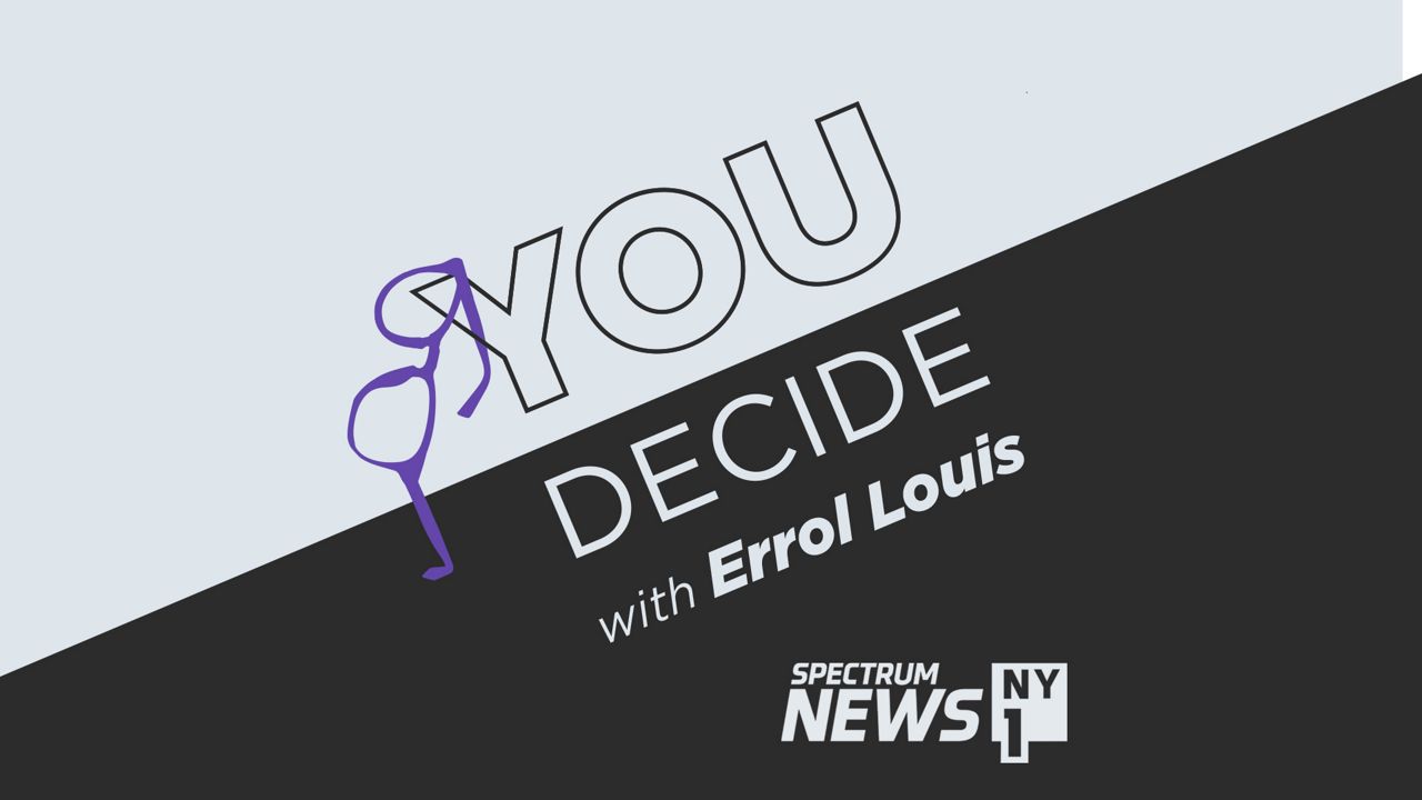 "You Decide with Errol Louis" podcast logo.