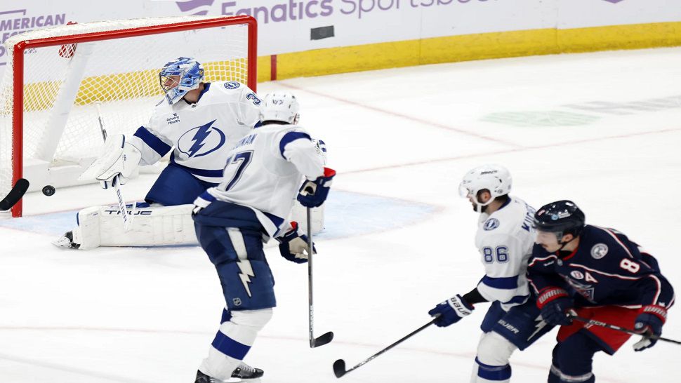 Columbus defenseman Zach Werenski scored the game-winning goal in overtime on Thursday night.