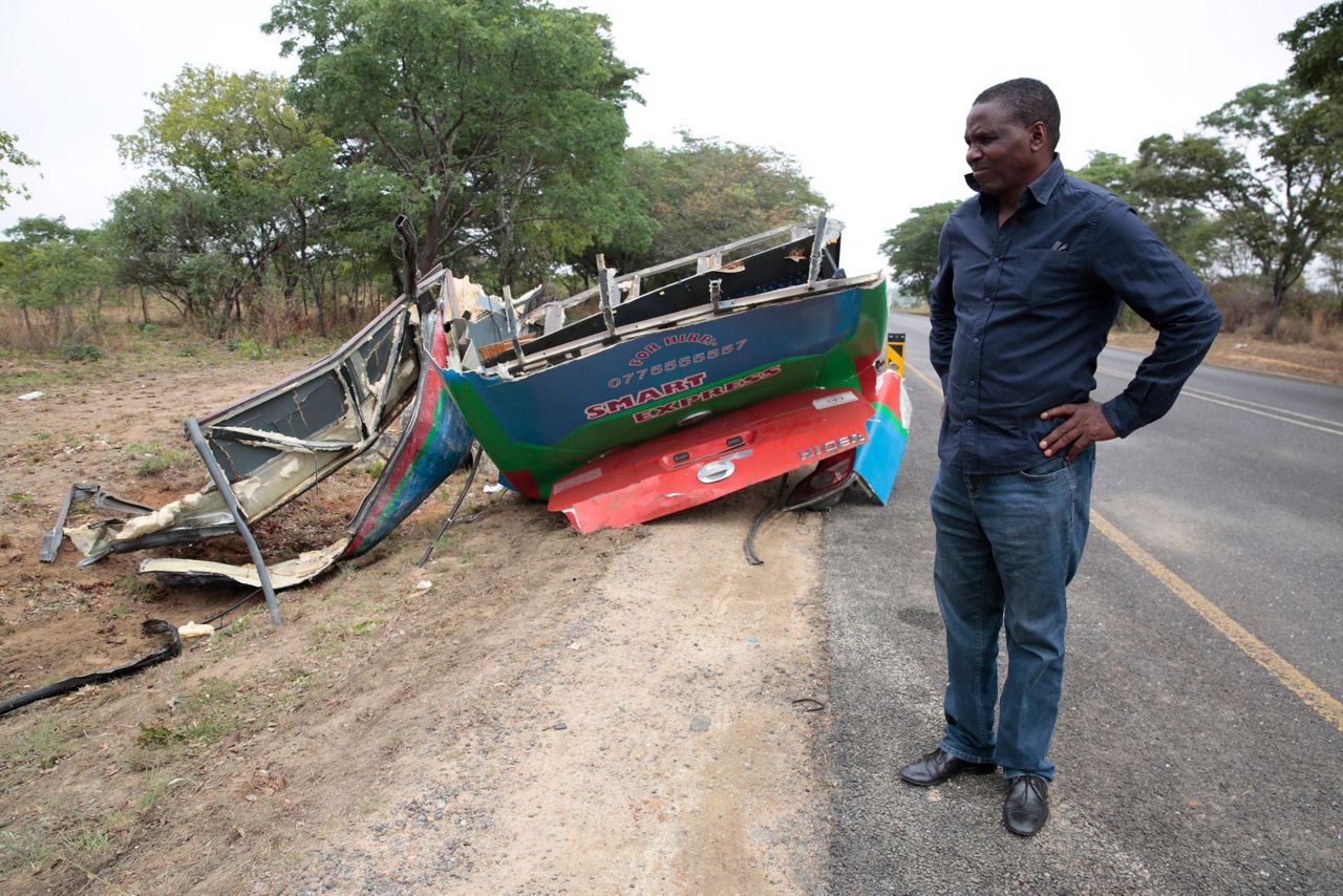 Head on collision between 2 buses kills 45 in Zimbabwe