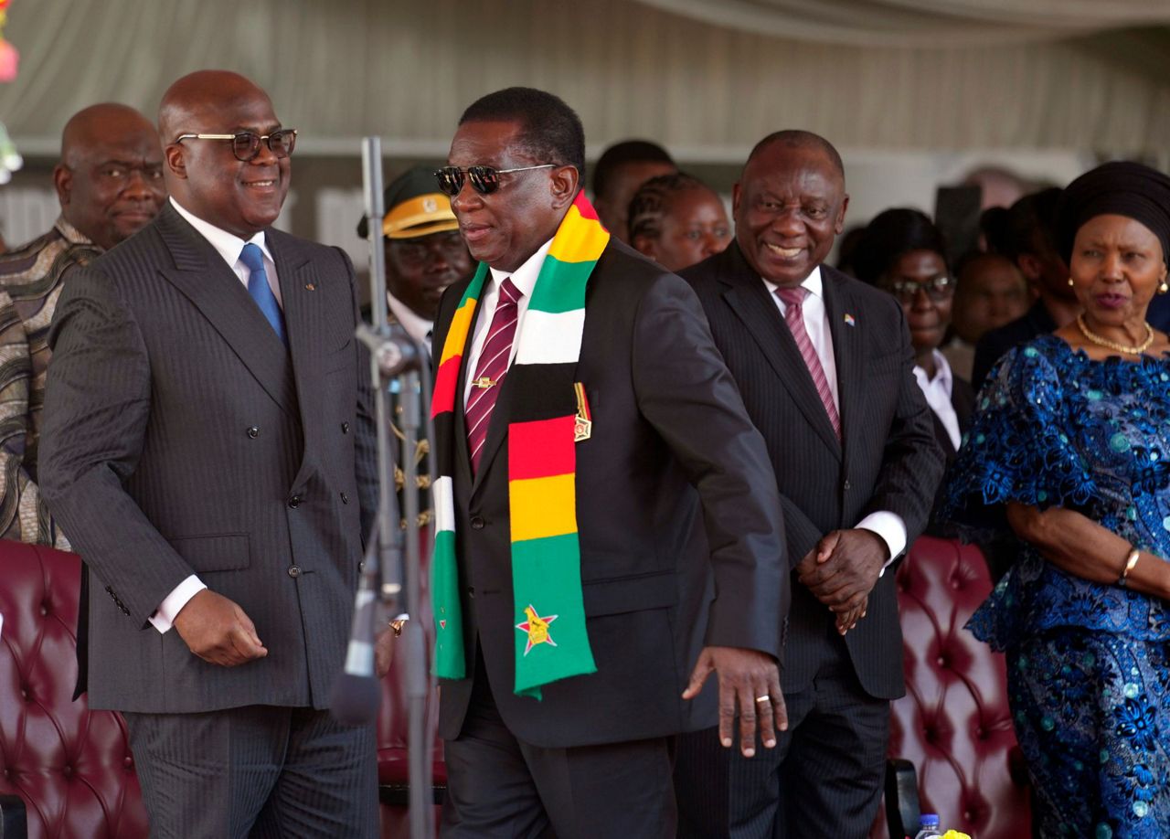 Zimbabwean president at his inauguration says the disputed election ...