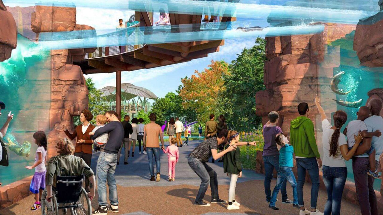 An artist's rending of the new exhibit, Destination Discovery, coming to the St. Louis Zoo in 2026.