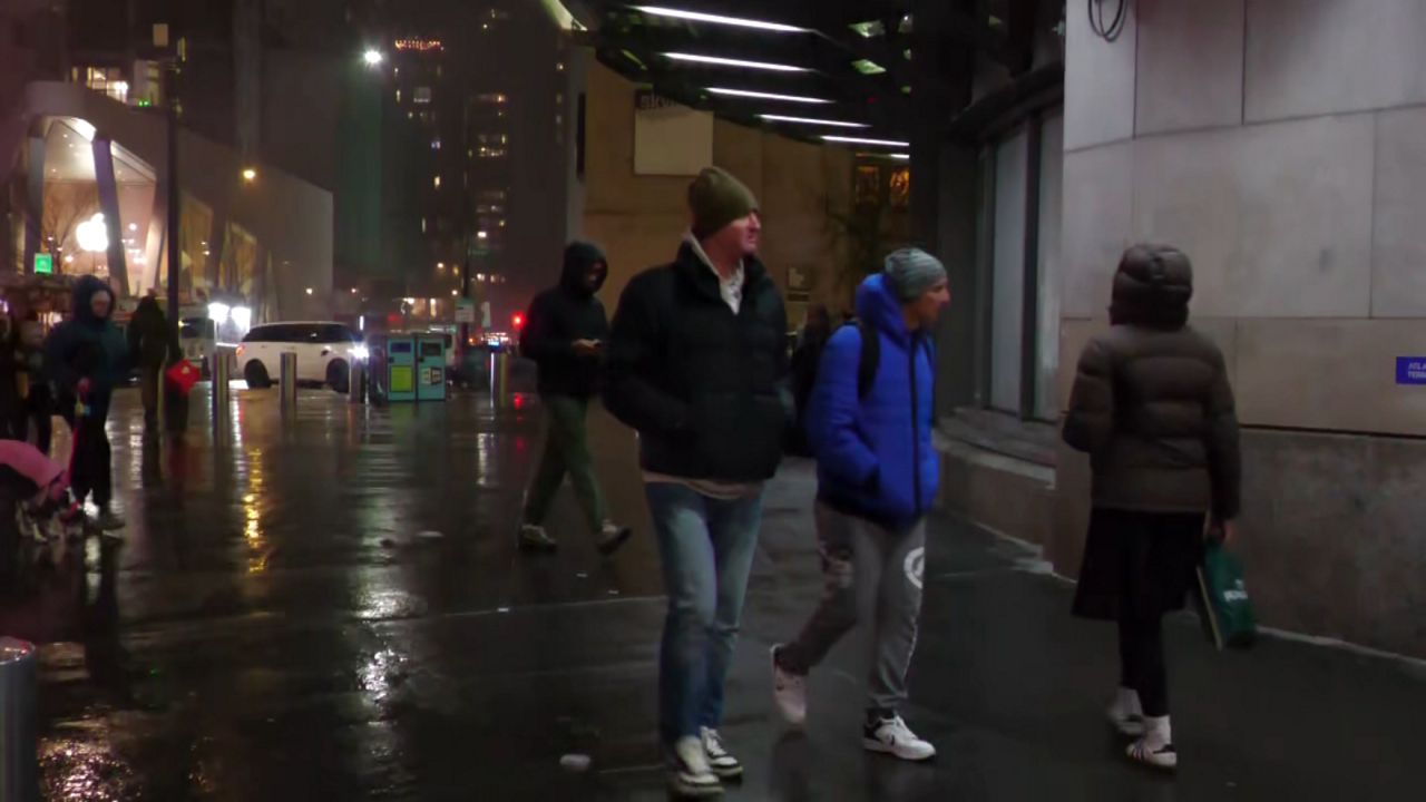 New Yorkers embrace cold, wintry weekend