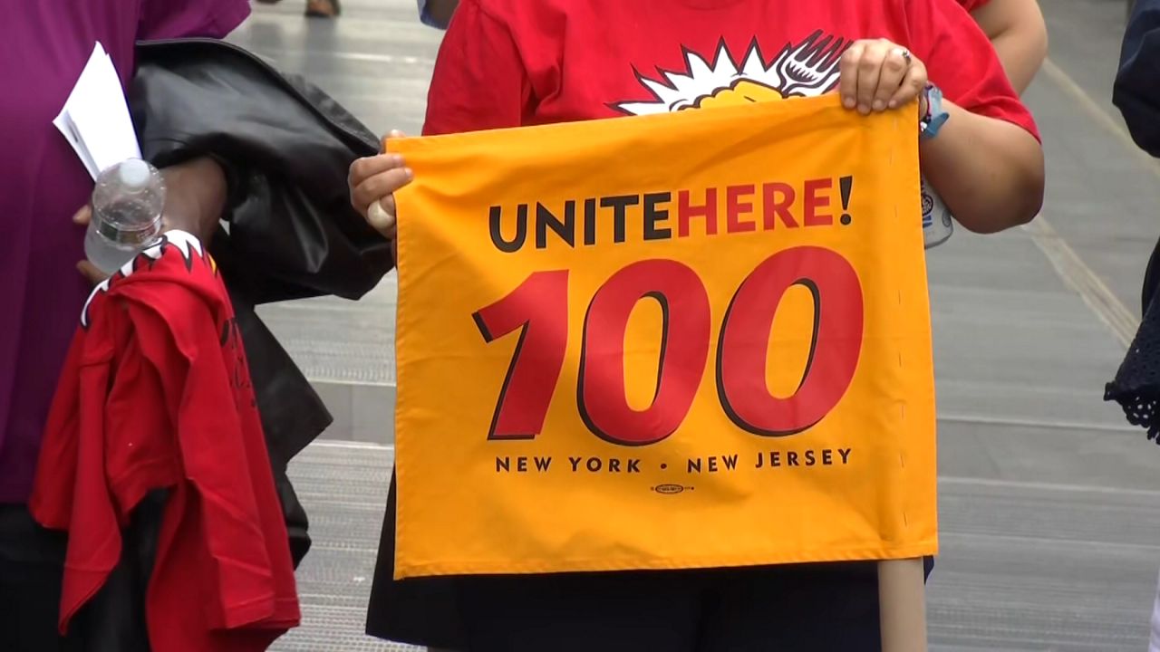 UBS Arena workers demand better wages and a return to negotiating table
