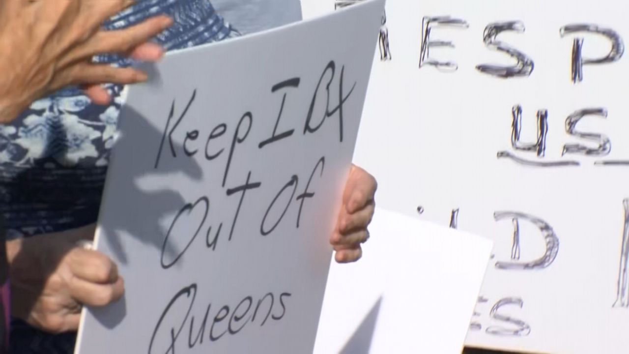 Homeowners protest construction of Interborough Express station in Queens