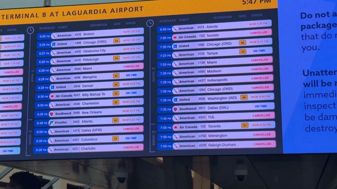 Sinkhole and thunderstorm cause delays, cancellations at LaGuardia Airport