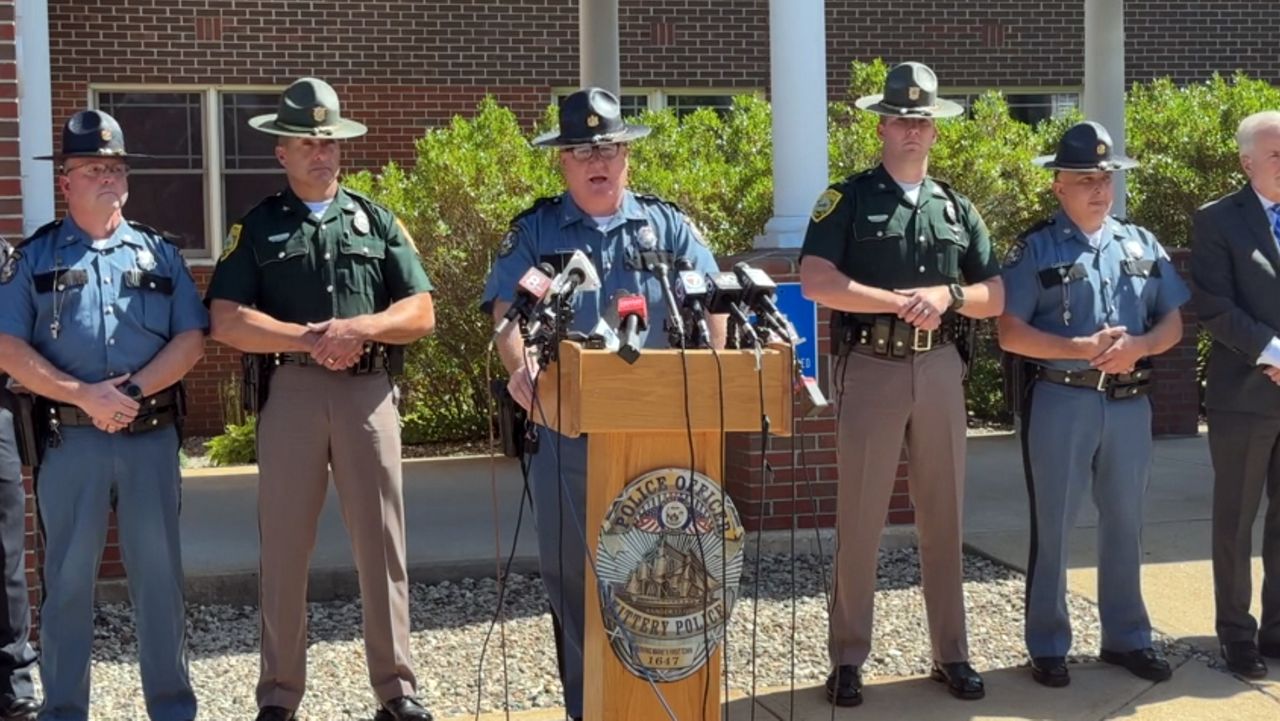 Maine State Police Chief Col. William Ross speaks to reporters about the Aug. 29 shooting on the Piscataqua River Bridge. (Spectrum News/Sean Murphy)